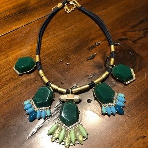 J Crew Greens/Blues Statement Necklace